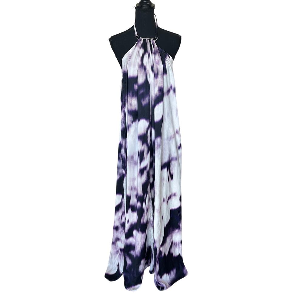 KAUFMANFRANCO Purple Halter Maxi Dress XS Vacation Party Sundress Designer $1195 - Picture 6 of 10
